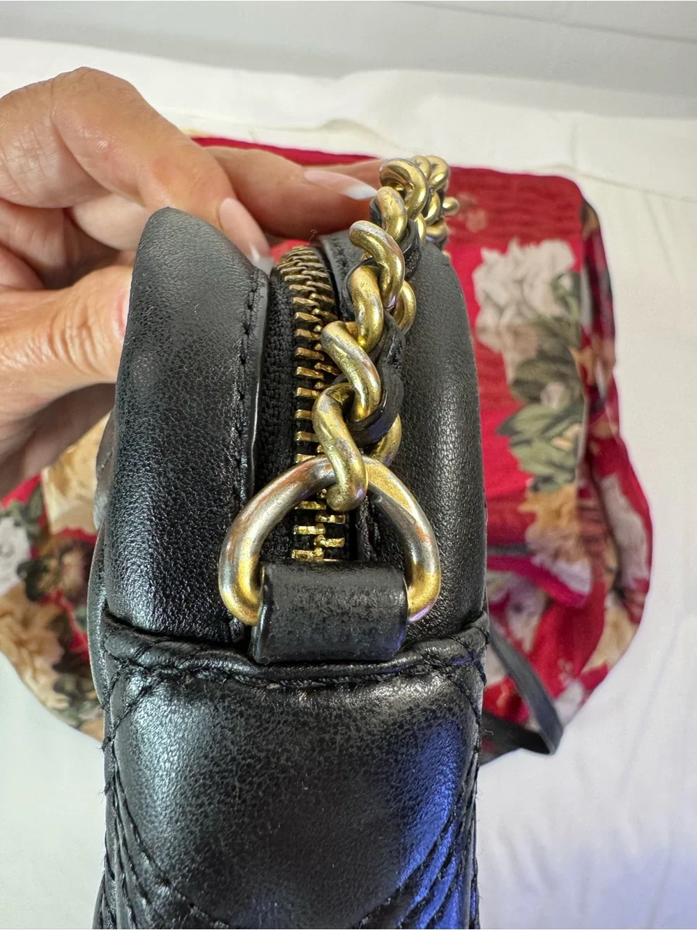 Tory Burch Black Quilted Leather Mini Crossbody Camera Bag